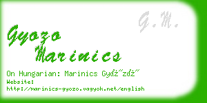 gyozo marinics business card